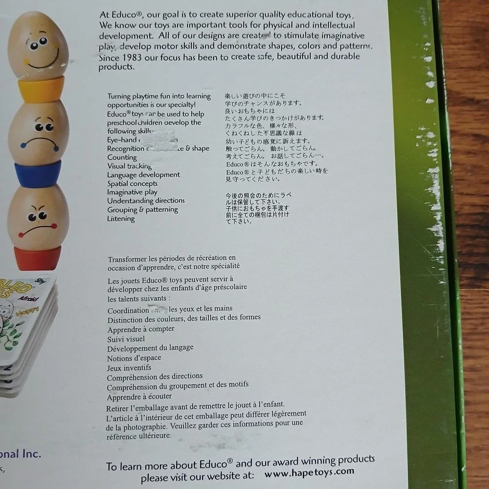 Scrambled Feelings: Eggspressions Educational Toys 6 Eggs w/stands Book Box